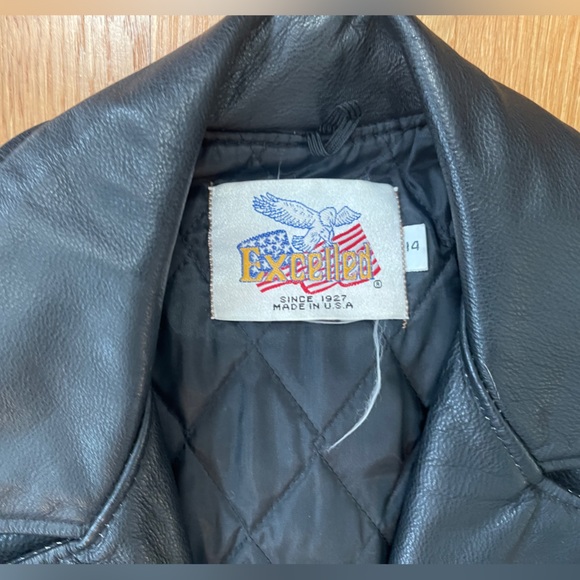 Vintage biker fringe black leather moto jacket - Picture 3 of 16